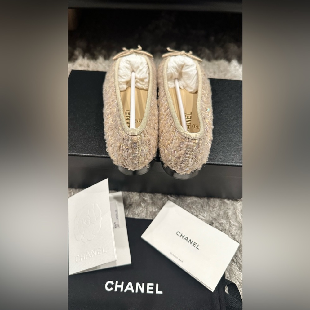 Chanel Tweed Ballet Flats; Size 36.5 - Picture 3 of 8